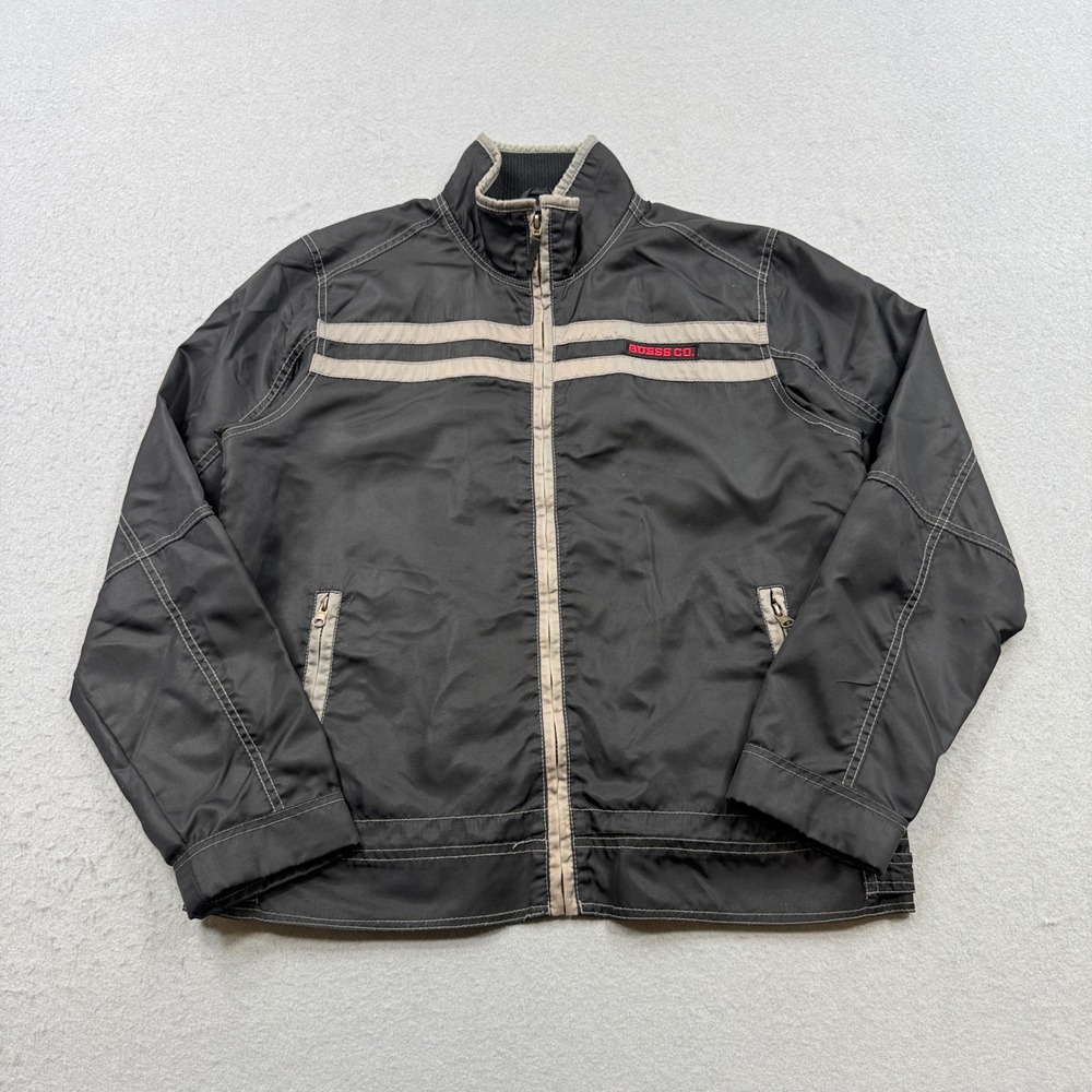 Guess Black Bomber Jacket with Cream Trim